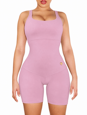 BIKER JUMPSUIT TRIPLE TUMMY LAYER SHORTS - YAHAIRA