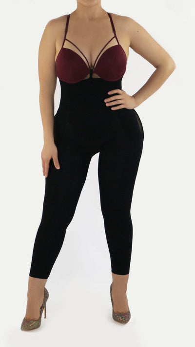 Capri Happy Butt No.7 - Double Layer Waistband Body Shaper Black