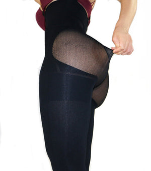 Capri Happy Butt No.7 - Double Layer Waistband Body Shaper Black - YAHAIRA