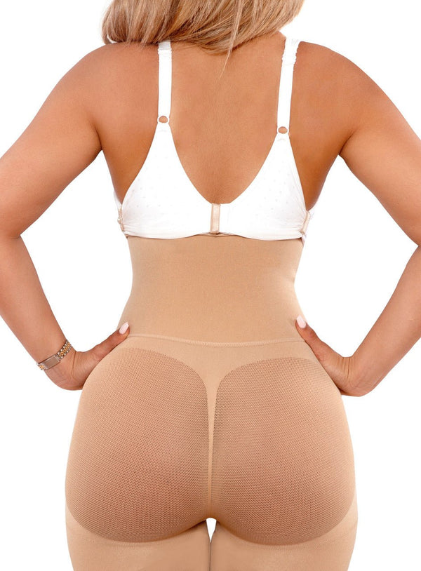 Capri Happy Butt No.7 - Double Layer Waistband Body Shaper Nude - YAHAIRA
