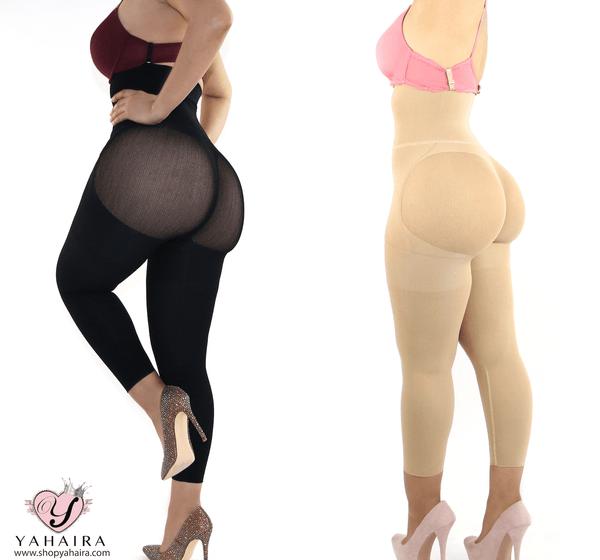 Capri Happy Butt No.7 - Double Layer Waistband Body Shaper Nude - YAHAIRA