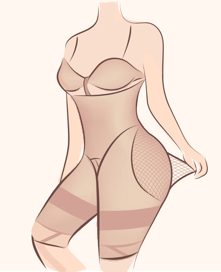 Beige shapewear garment on a white background used as the category image for the Body Shapers collection