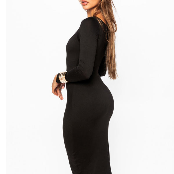 CONTOUR MERMAID MAXI DRESS LONG SLEEVE - YAHAIRA