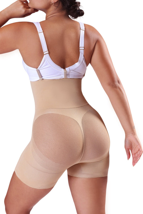 Happy Butt No.7 High Waisted Shorts Double Tummy Layer - YAHAIRA