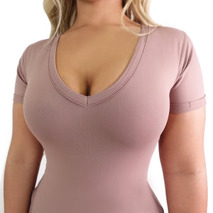 Happy Cami Shaper Bodysuit Short Sleeves - YAHAIRA
