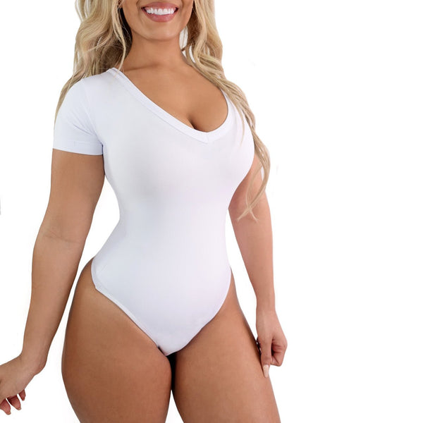 Happy Cami Shaper Bodysuit Short Sleeves - YAHAIRA