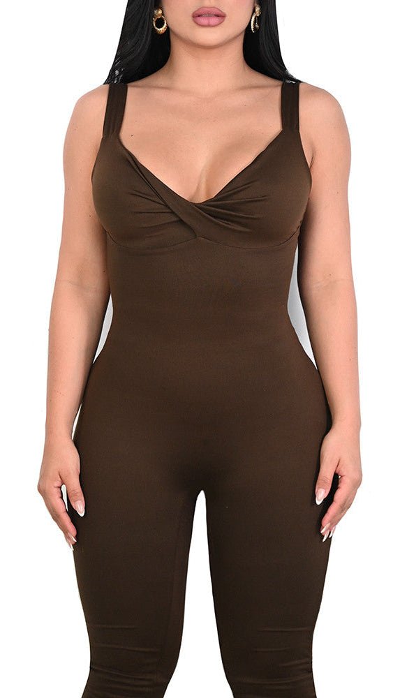 Heart Shaped Cut Out SCULPT Jumpsuit - YAHAIRA