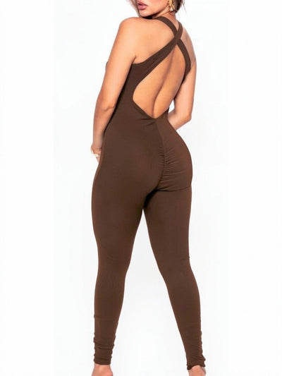 JUMPSUIT OPEN BACK WITH BUTT LIFTER