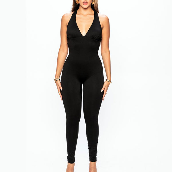 JUMPSUIT OPEN BACK WITH BUTT LIFTER - YAHAIRA