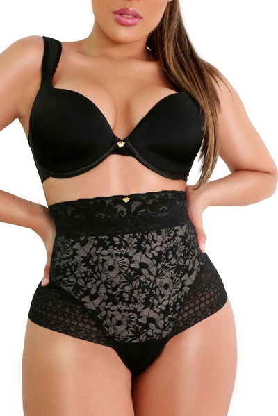 LACE HIGH WAISTED PANTY TRIPLE TUMMY LAYER