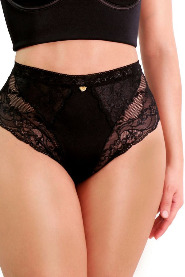 LACE LOVER MID WAISTED PANTY - YAHAIRA