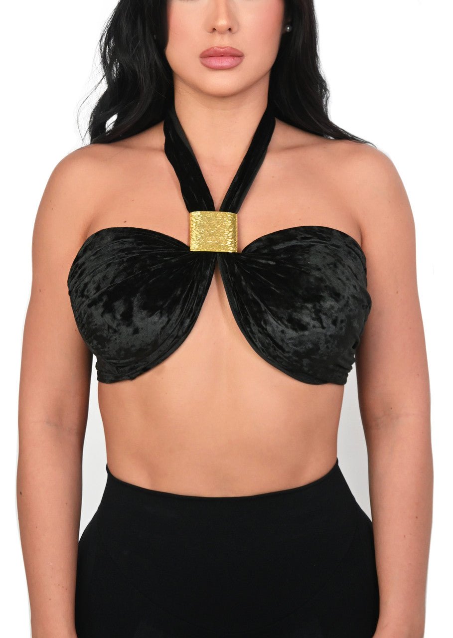 Multiway convertible velvet top - YAHAIRA