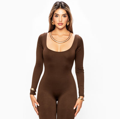 SCULPT Jumpsuit Long Sleeve  With Butt Lifter