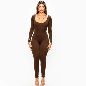 SCULPT Jumpsuit Long Sleeve With Butt Lifter - YAHAIRA