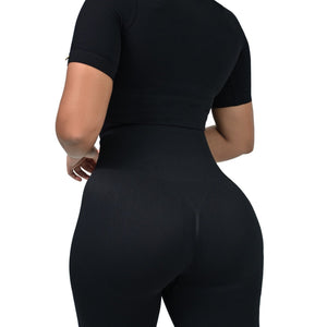 SHAPING LEGGINGS HIGH WAIST DOUBLE TUMMY SHORT SLEEVE - YAHAIRA