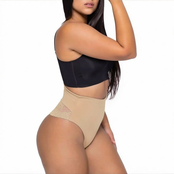 THONG PANTY LACE DOUBLE TUMMY LAYER - YAHAIRA
